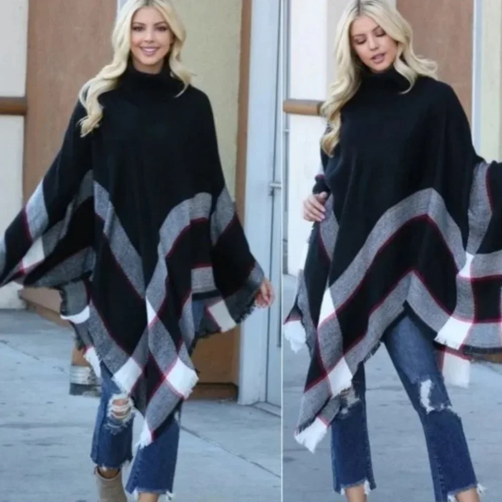 Modern Turtleneck Poncho! - Picture 2 of 11